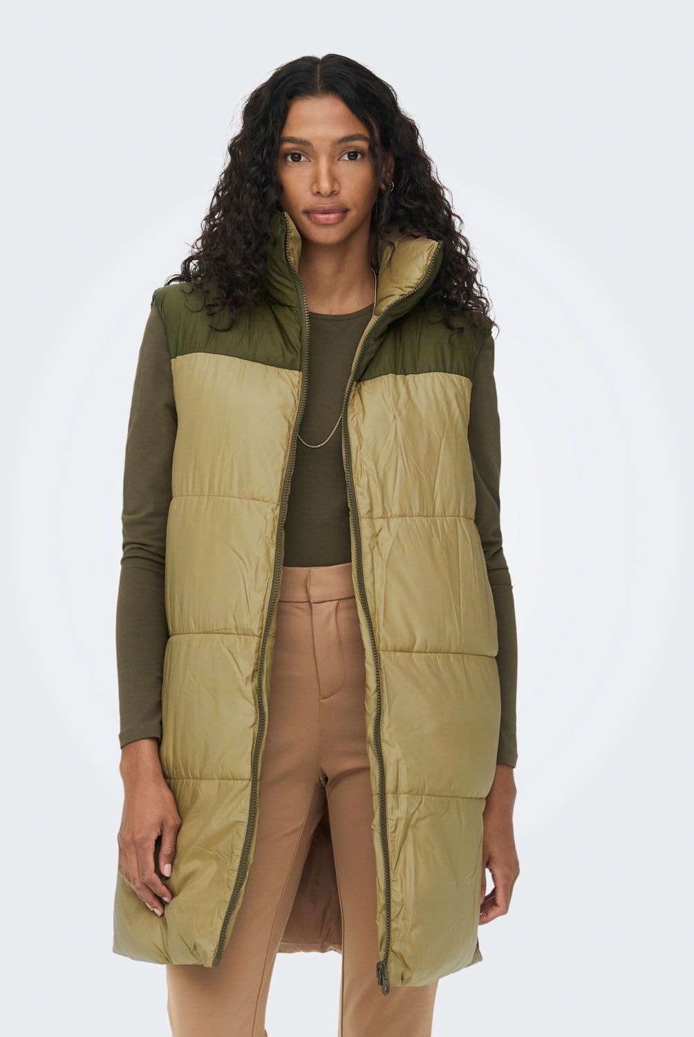 ONLY - Only Parka Larga sin Manga Mujer