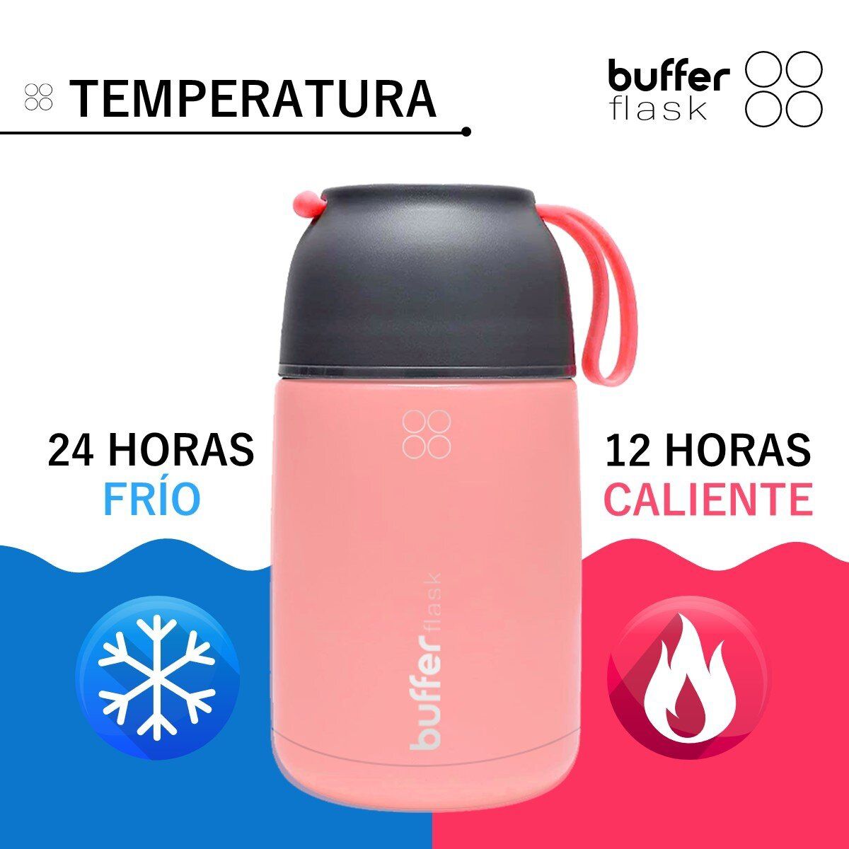 BUFFER FLASK - Termo Comida Y Liquido Buffer 630Ml Cuchara