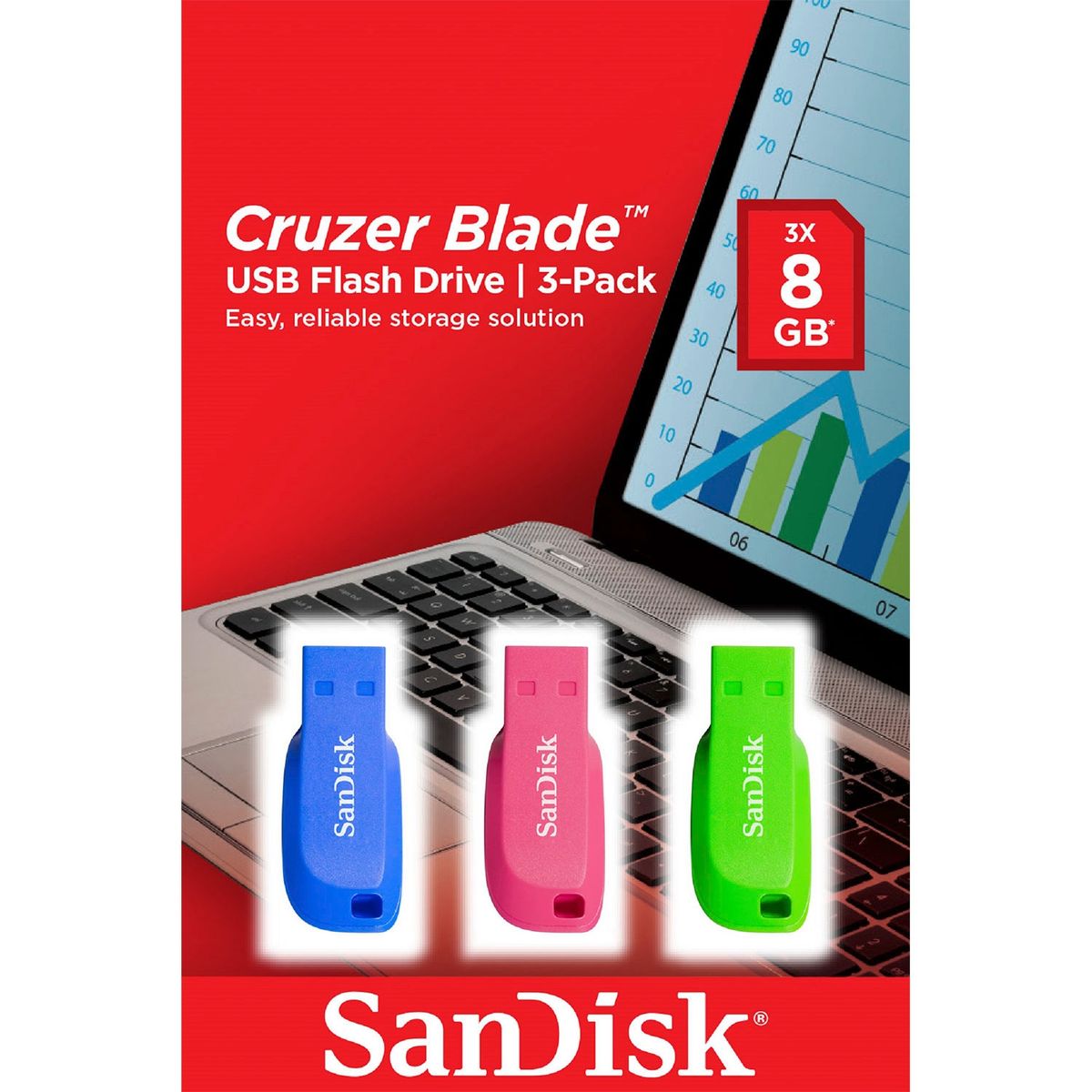 SANDISK - Pendrive Cruzer Blade 32Gb 3Pack Sandisk