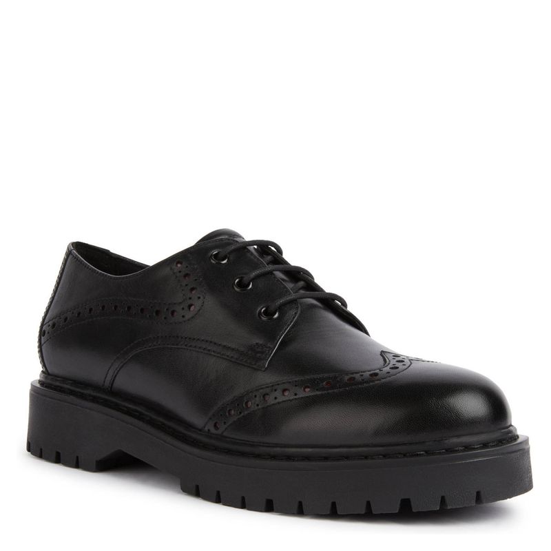 GEOX - Zapato Casual Mujer Cuero Negro Geox