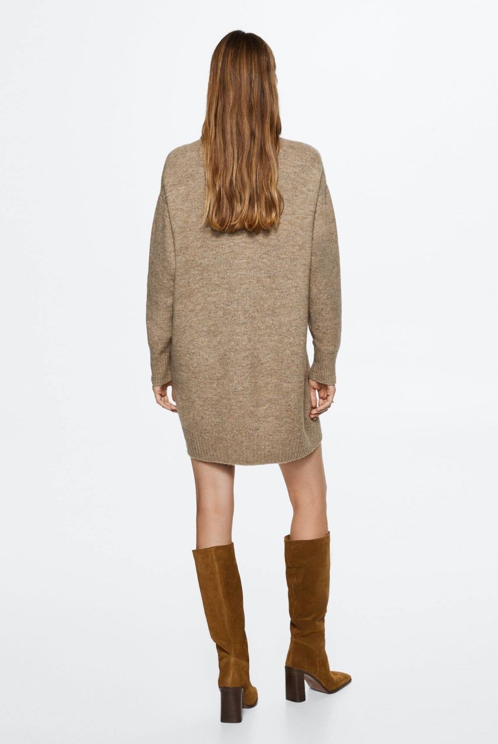 MANGO - Vestido Cuello Alto Taldora Mujer Mango