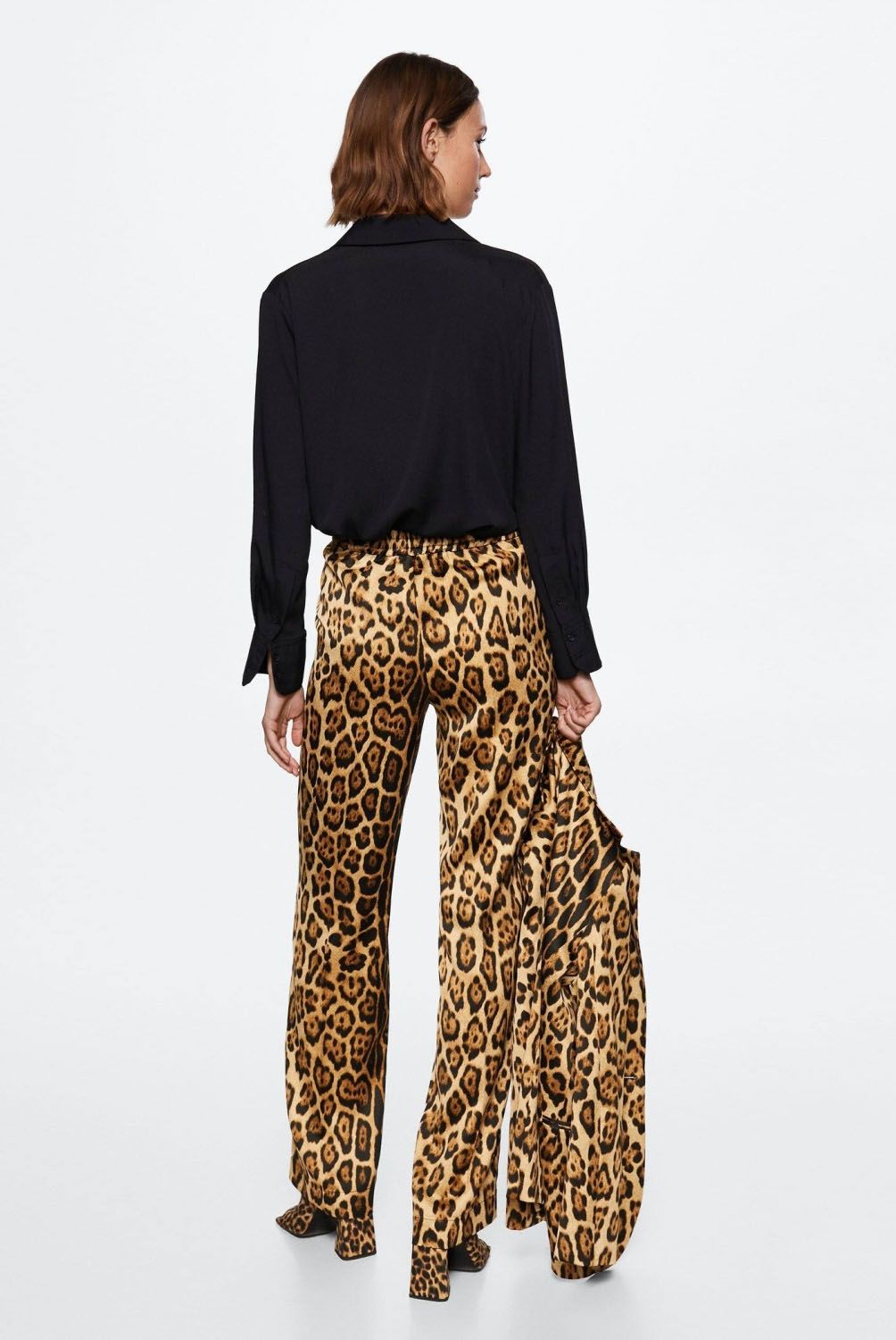 MANGO - Pantalón Traje Animal Print Lilly Mujer Mango