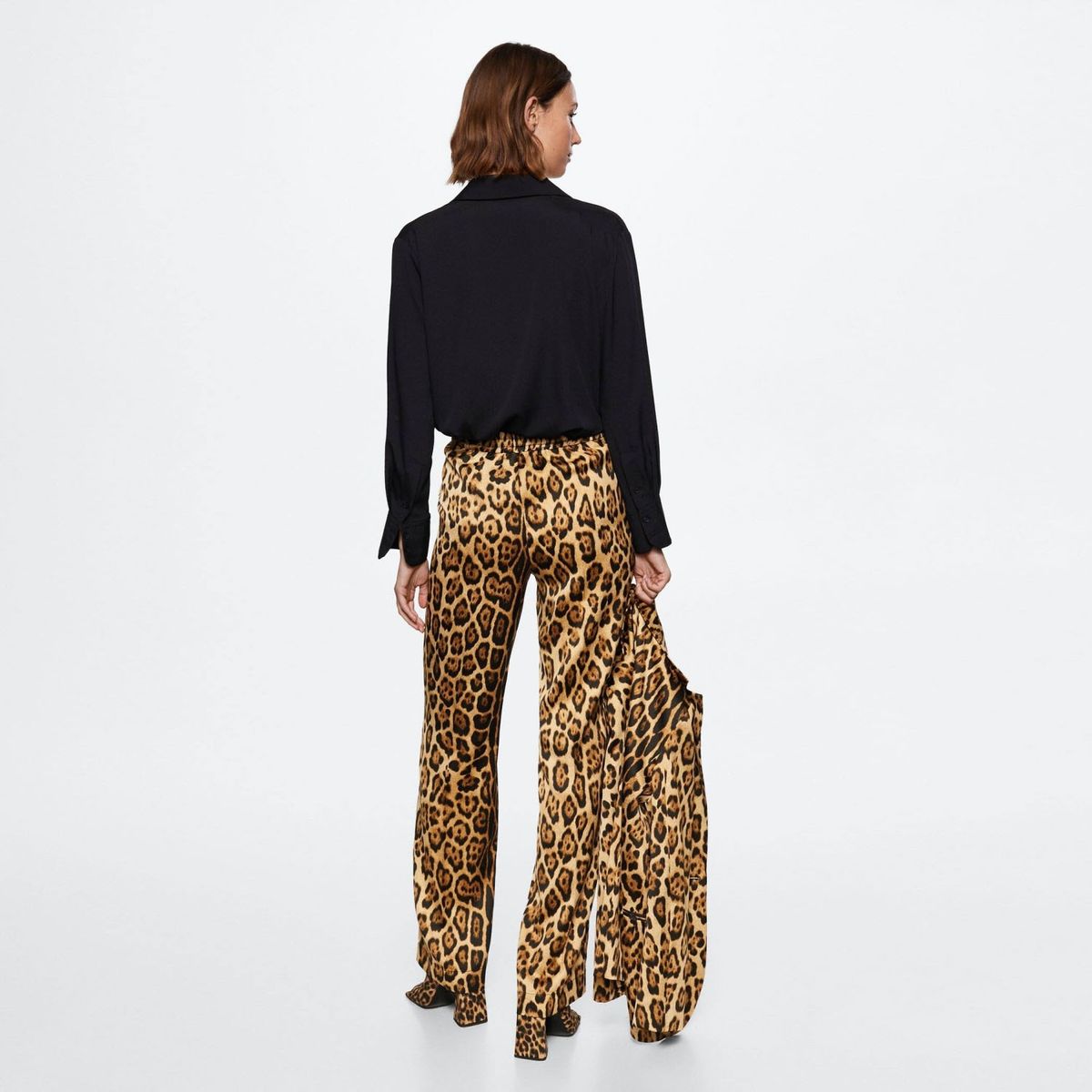 MANGO - Pantalón Traje Animal Print Lilly Mujer Mango