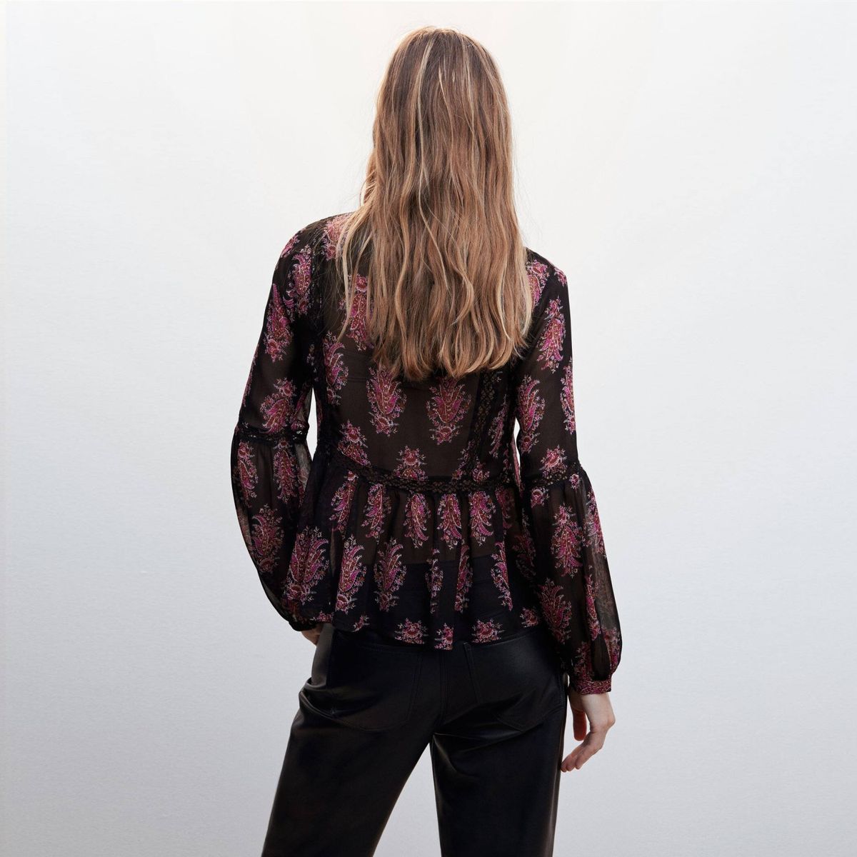 MANGO - Mango Blusa Estampada Paisley Clara Mujer