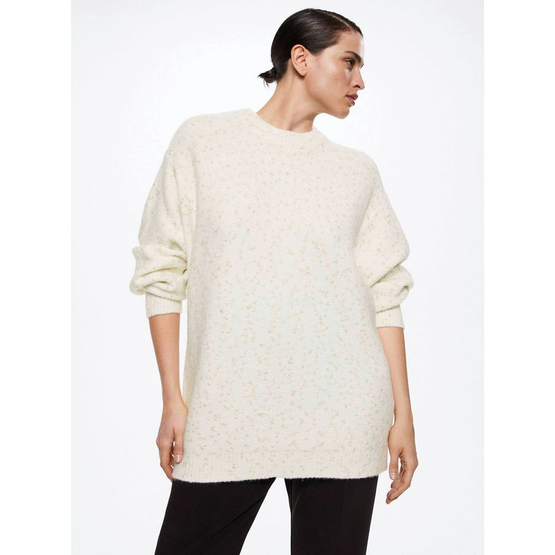 MANGO - Sweater Textura Cuello Redondo Mercuri Mujer Mango