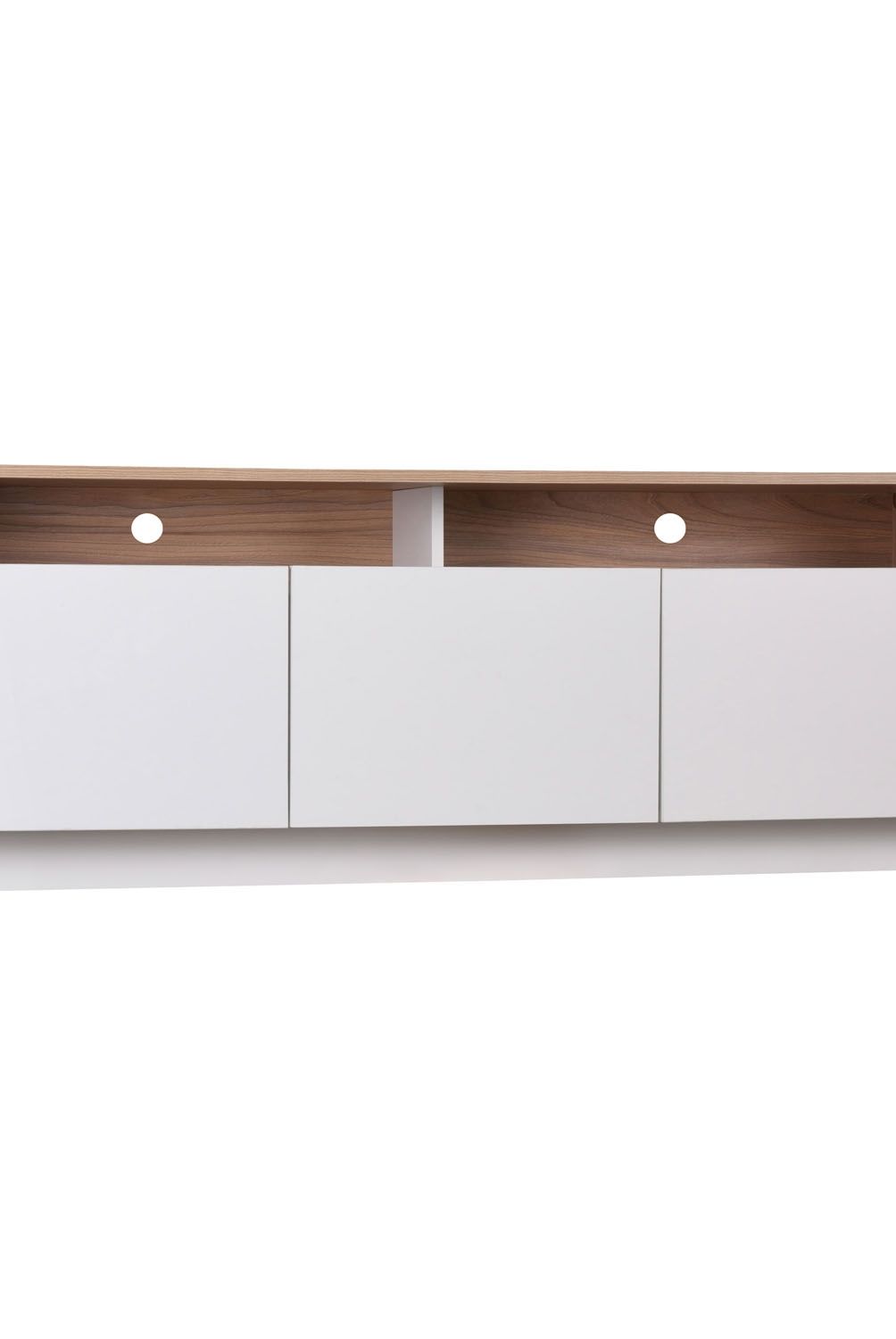 CIC - Rack Bajo Colbun 2 Puertas 1 Cajon Olmo-Blanco Cic