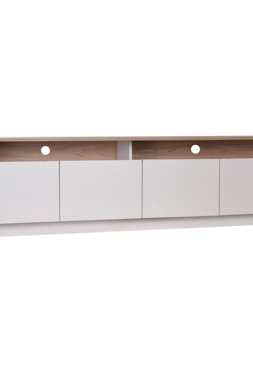 CIC - Rack Bajo Colbun 2 Puertas 2 Cajones Olmo-Blanco Cic