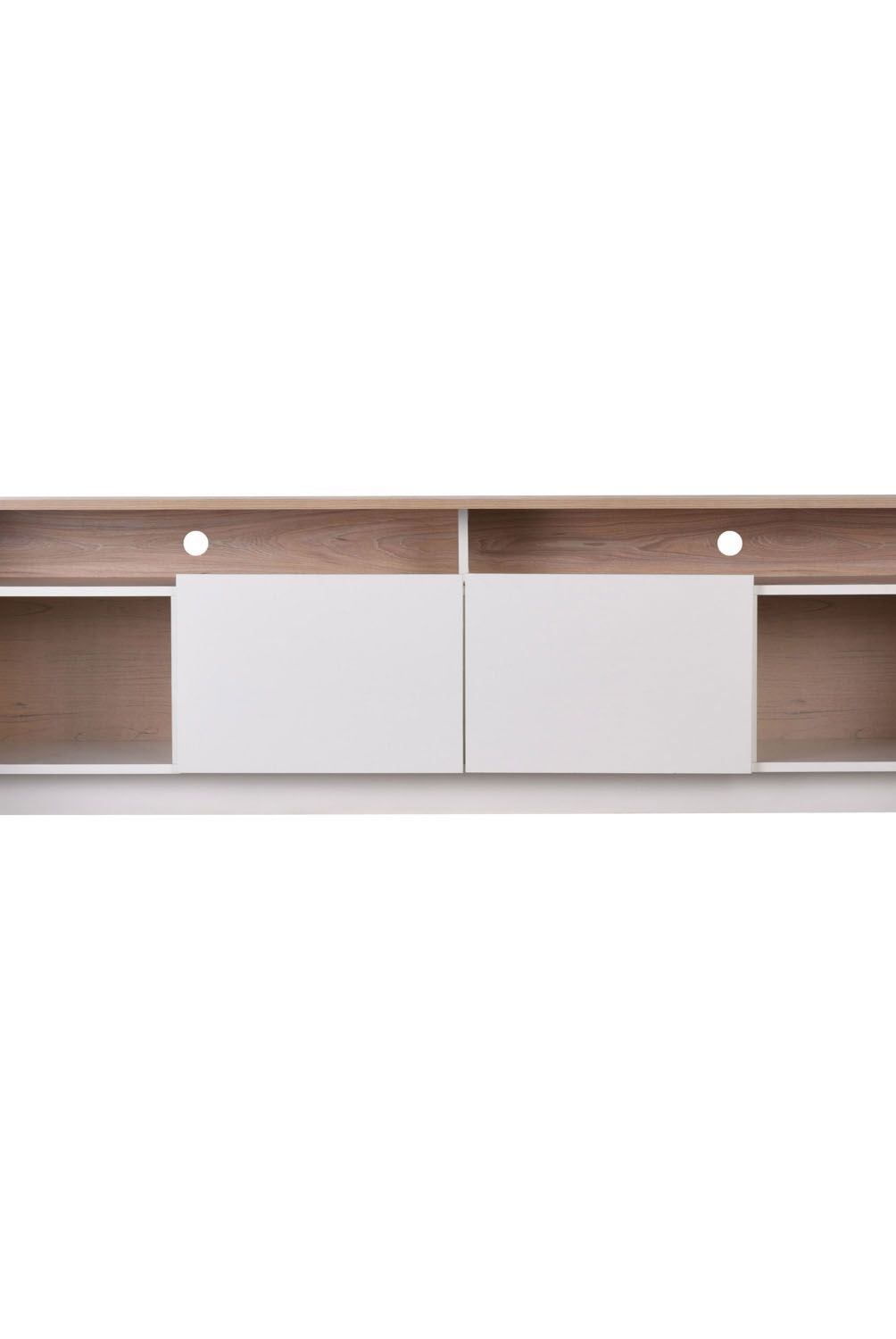CIC - Rack Bajo Colbun 2 Puertas 2 Cajones Olmo-Blanco Cic
