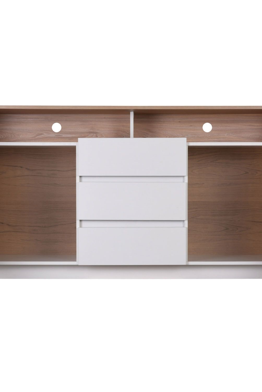 CIC - Rack Alto Colbun 2 Puertas 3 Cajones Olmo-Blanco Cic
