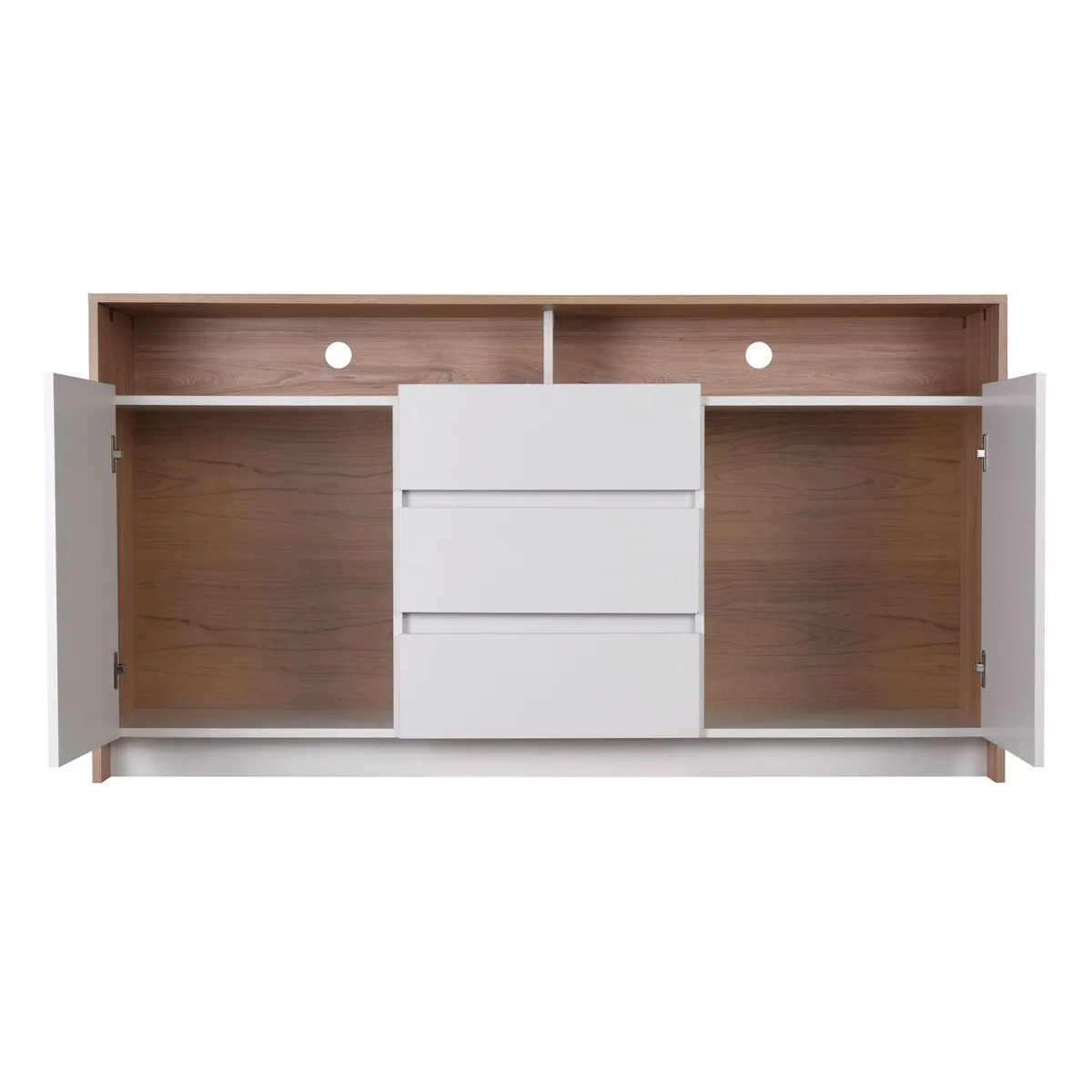 CIC - Rack Alto Colbun 70" 2 Puertas 3 Cajones Olmo-Blanco Cic