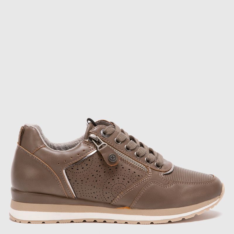 XTI - Zapatilla Urbana Mujer Café Xti