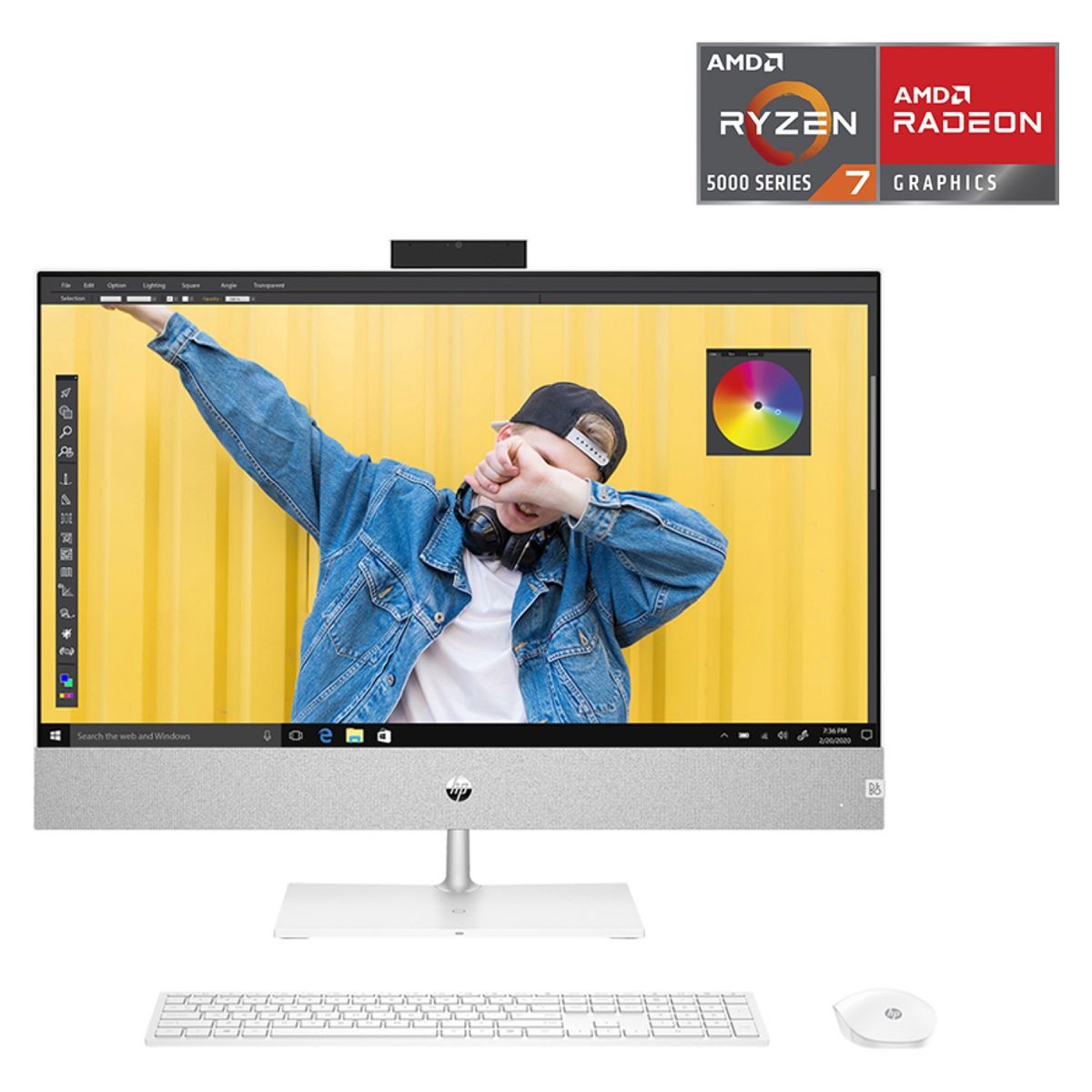 HP - Computador HP Pavilion AMDRyzen 7 5700U 16GB RAM 512GB SSD QHD Wi-Fi 6 + Teclado-Mouse Inalámbricos