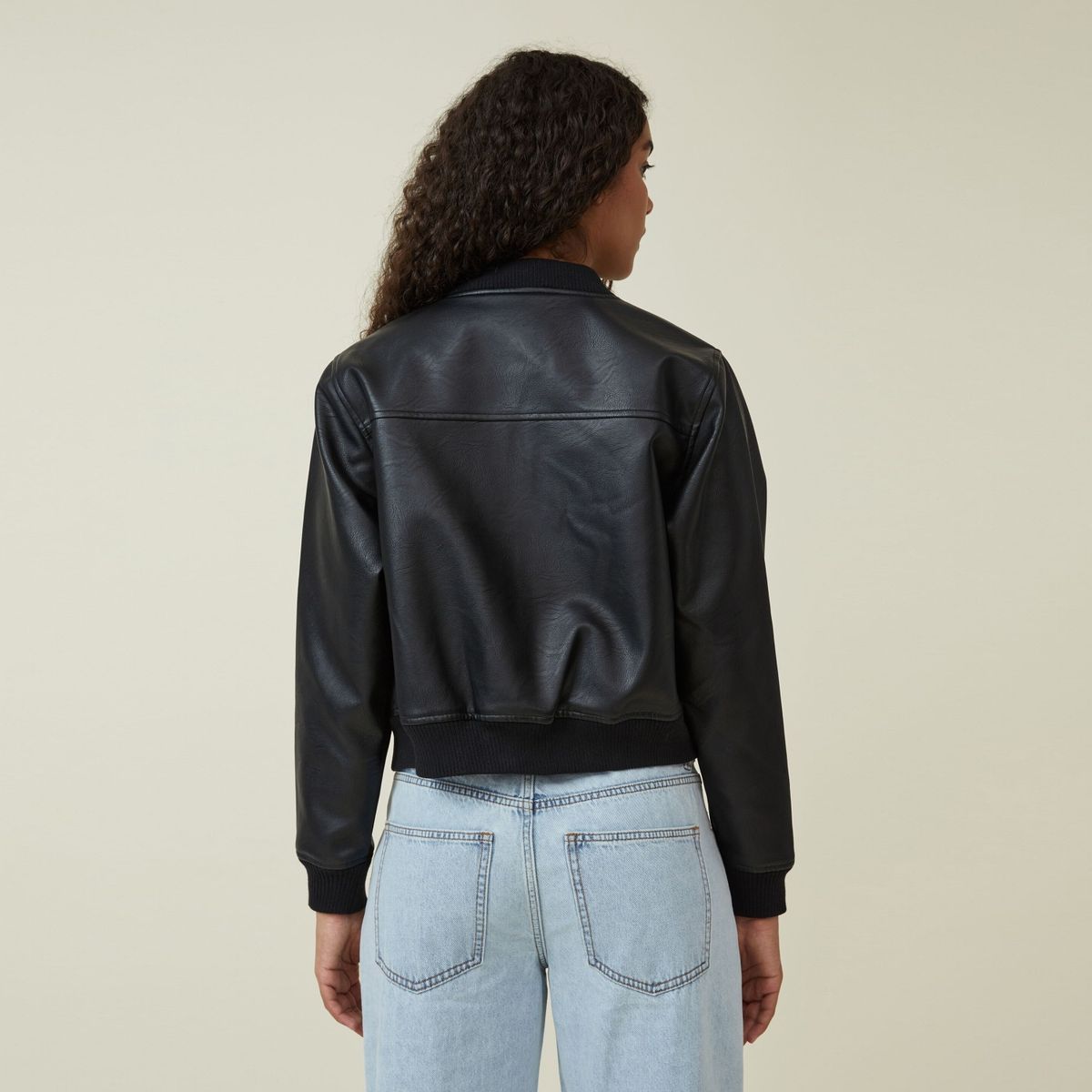 COTTON ON - Cotton On Bomber Jacket Cuero Vegano Mujer