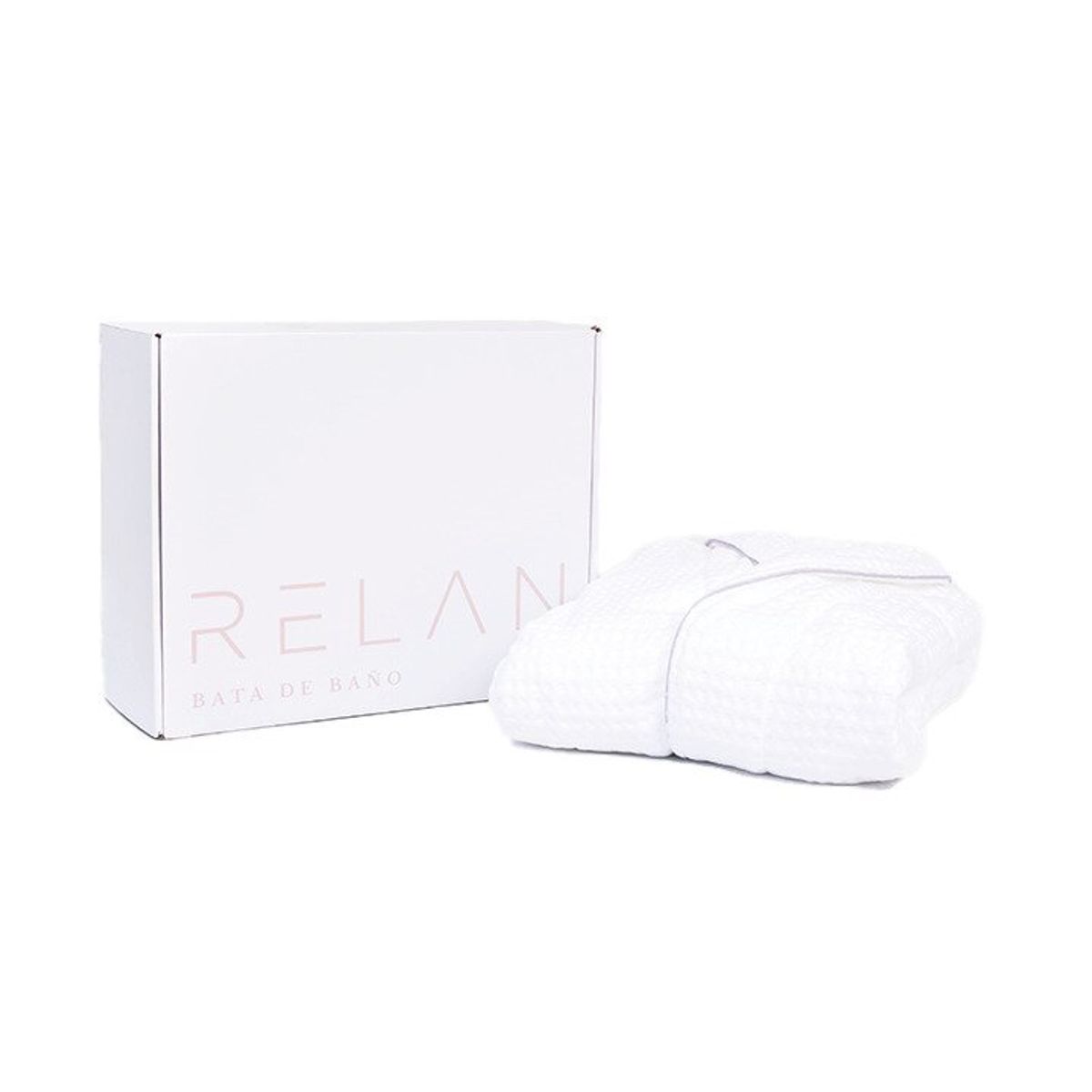 RELAN - Bata de Algodón Blanca / Bata de baño Relan