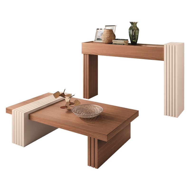 JDO & DESIGN - Combo Mesa + Arrimo Astro Beige  Jdo & Design