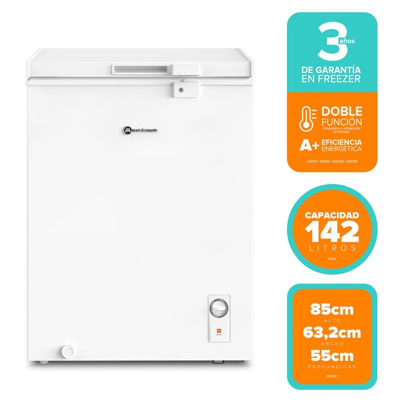 MADEMSA - Congelado Freezer Dual Horizontal 142 Lt M150D Mademsa