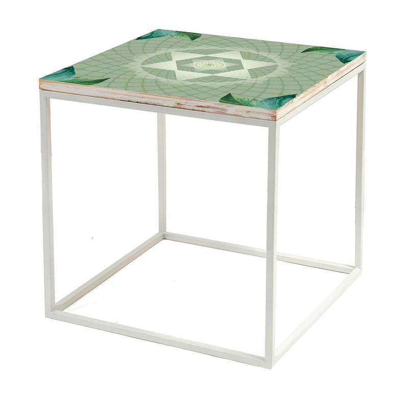 DE PIES A CABEZA - Mesa Cubo 50x50 Blanca Diseño 2