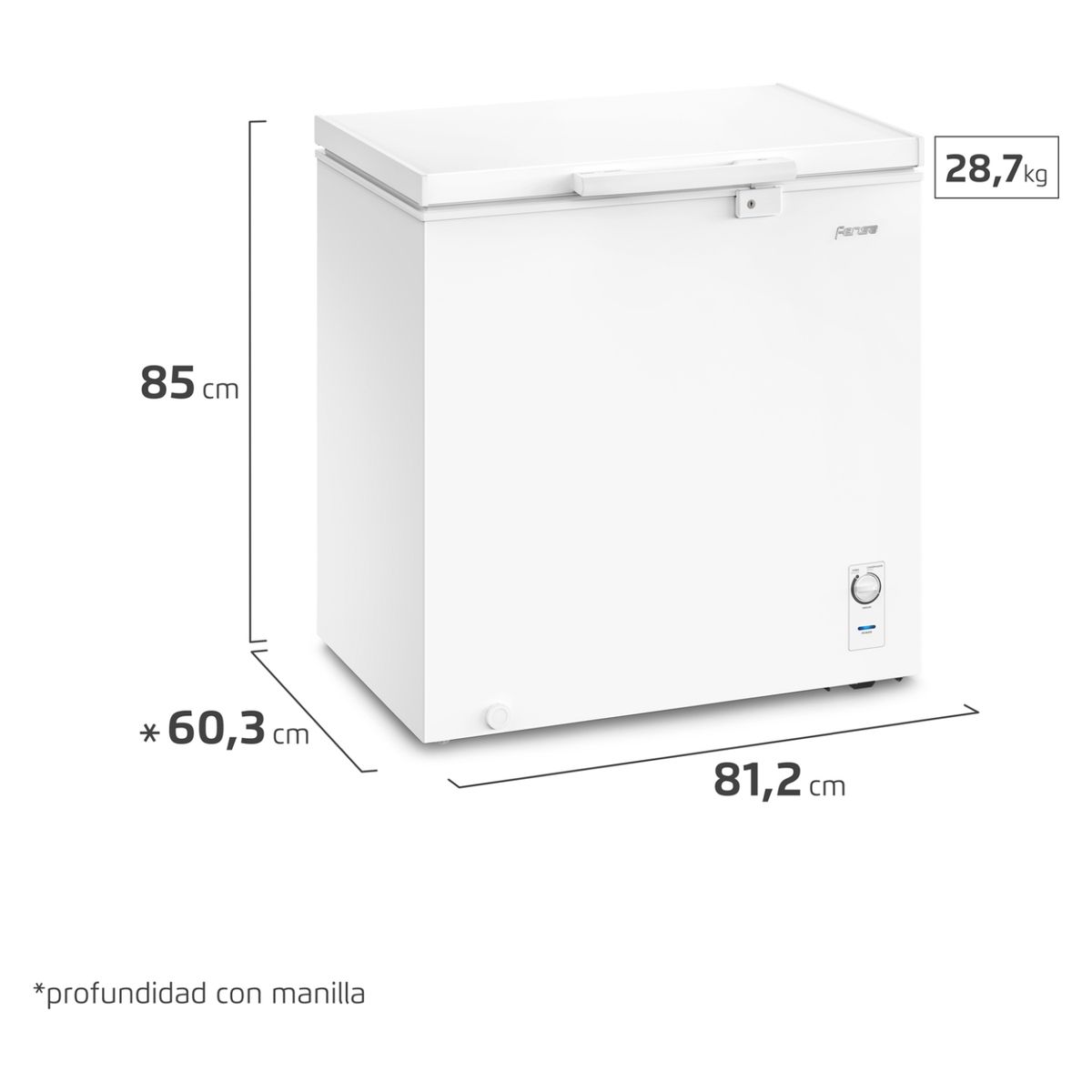 FENSA - Congelador Freezer Dual Horizontal 198 Lt Z200D Fensa