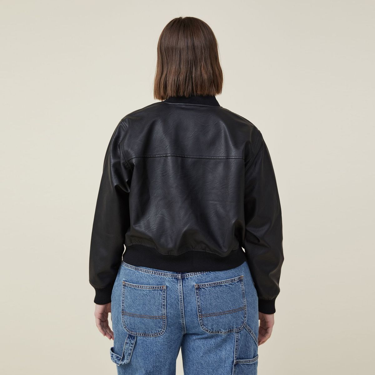 COTTON ON - Chaqueta Bomber Cuero Vegano Mujer Cotton On