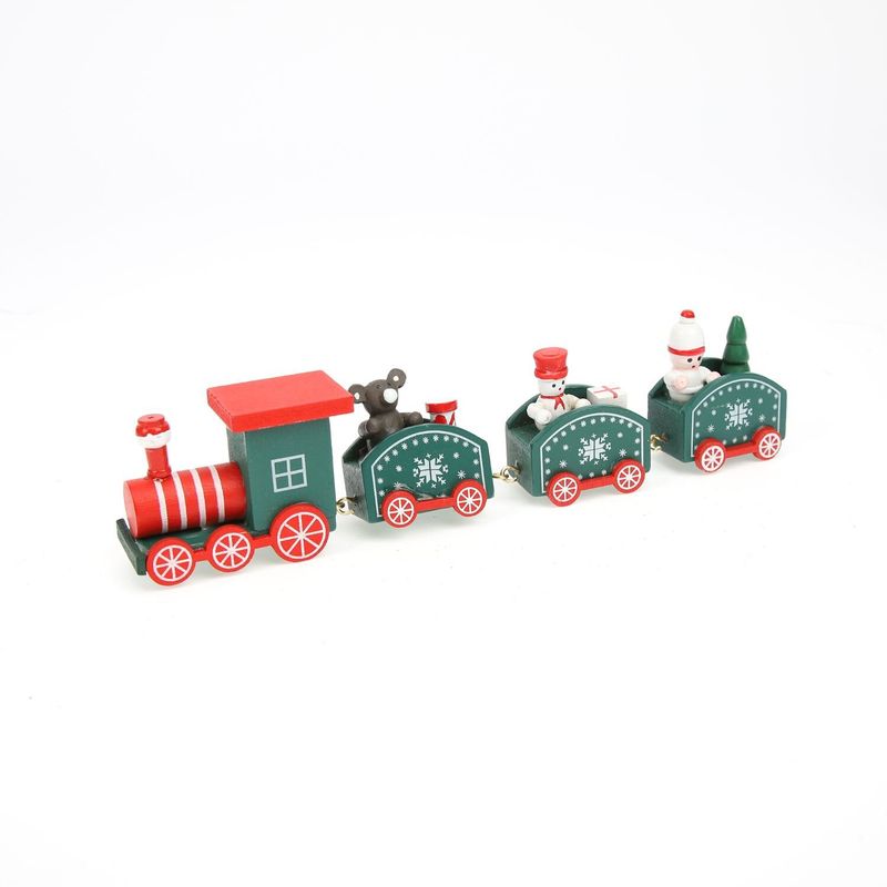 HOMEWELL - Tren Verde de Navidad 20x5.5cm