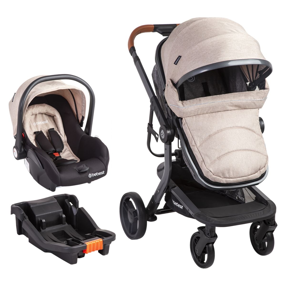BEBESIT - Coche Travel System Taurus Beige Bebesit