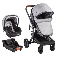 BEBESIT - Coche Cuna Travel System Taurus Gris