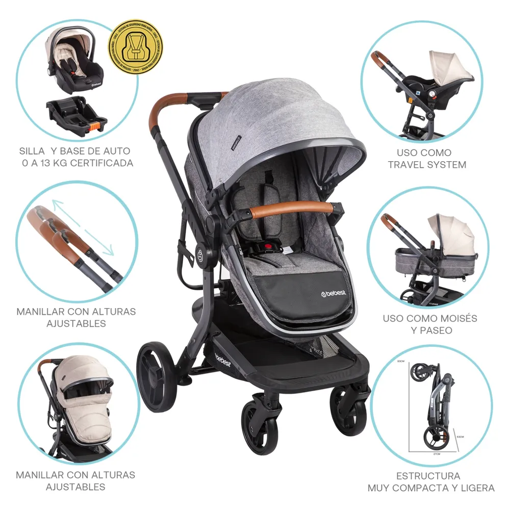 Bebesit Taurus Travel System Gris, foto 6