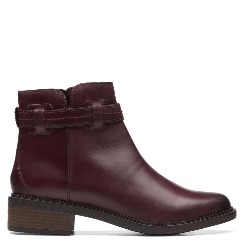 CLARKS - Botín Mujer Cuero Café Clarks