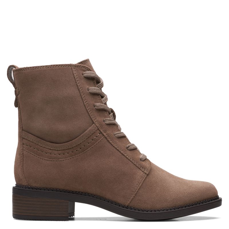 CLARKS - Botín Mujer Cuero Café Clarks