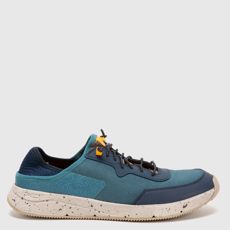 CLARKS - Zapatilla Urbana Hombre Cuero Azul Clarks