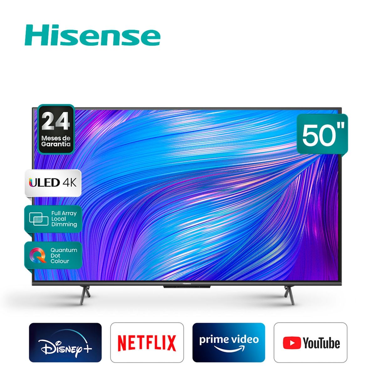 HISENSE - ULED 50" U60H QLED 4K HDR 10+ Hisense