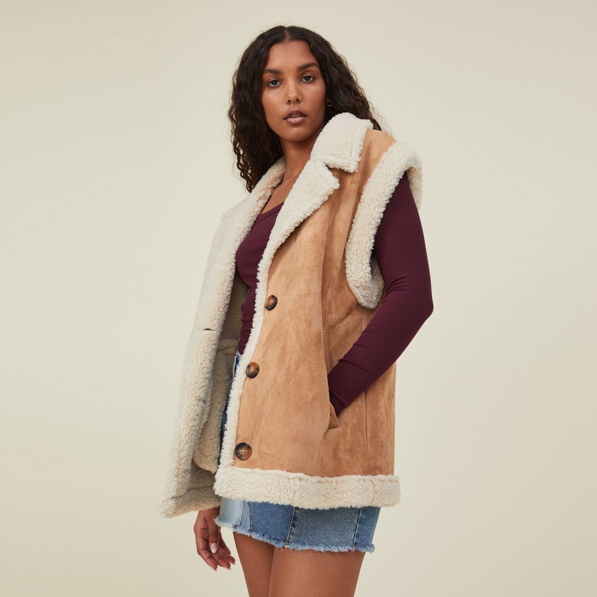 COTTON ON - Chaqueta Sin Mangas Mujer Cotton On