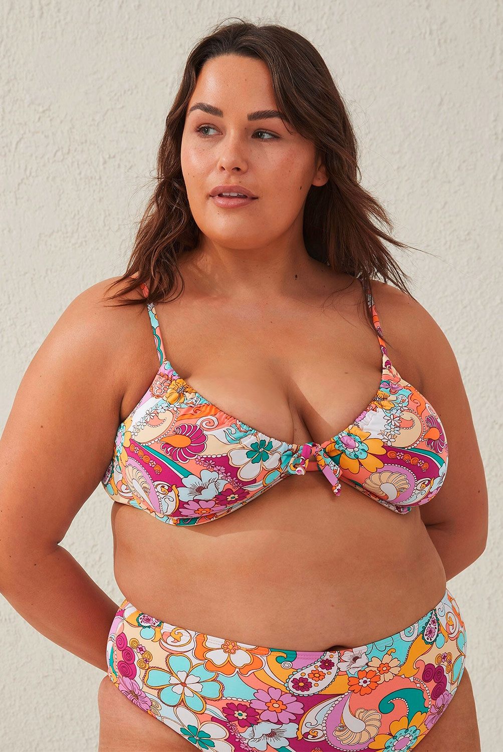 COTTON ON - Top de Bikini Tie Front Mujer Cotton On