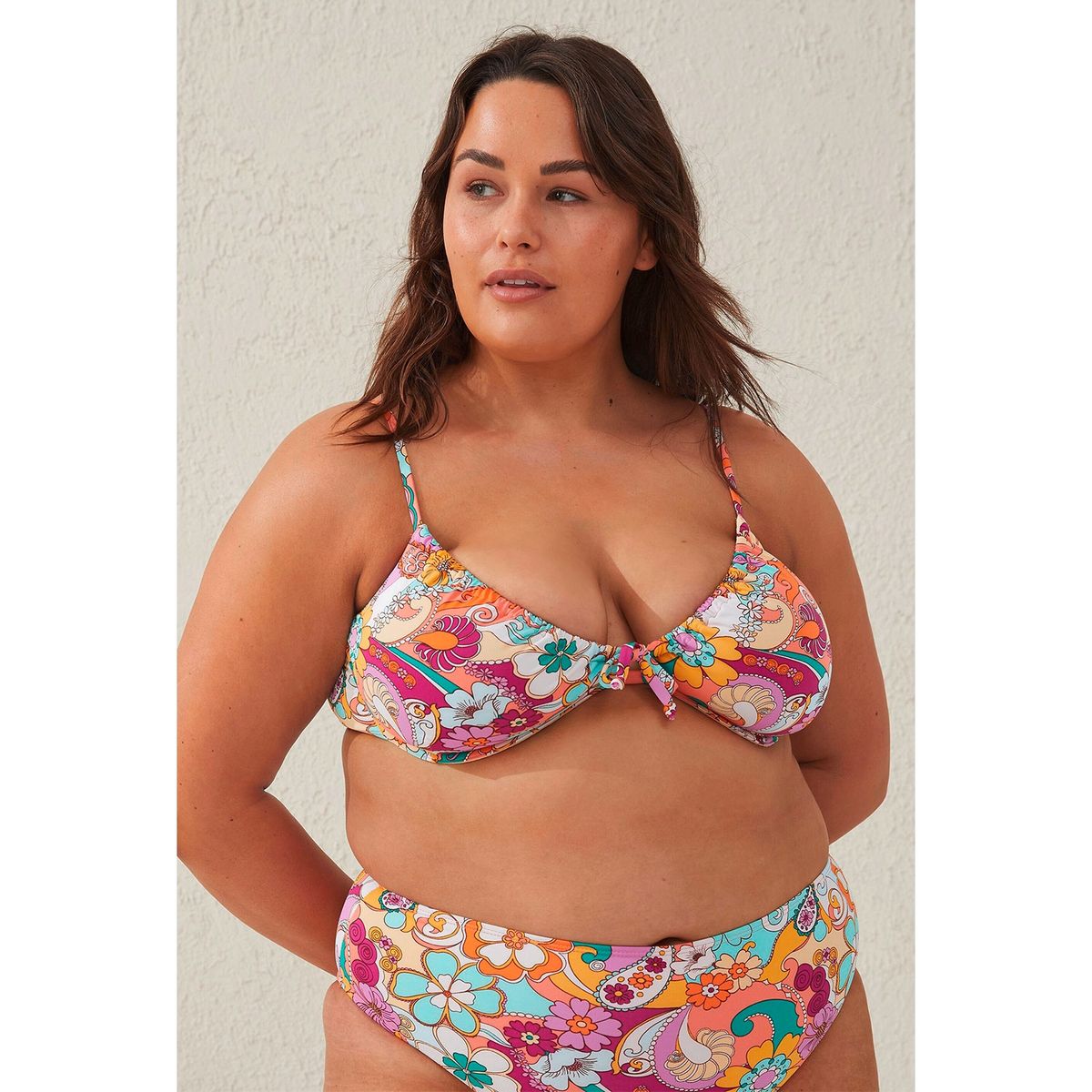 COTTON ON - Top de Bikini Tie Front Mujer Cotton On