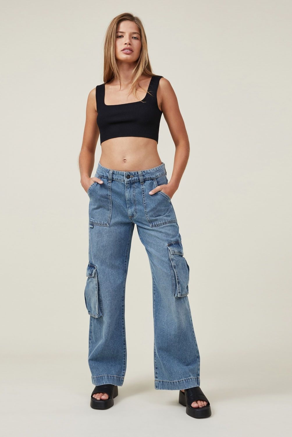 COTTON ON - Pantalón Cargo Mujer Cotton On
