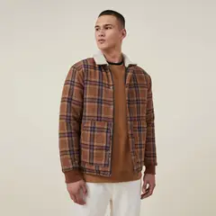 COTTON ON - Bomber Chaqueta Cuello Chiporro Hombre