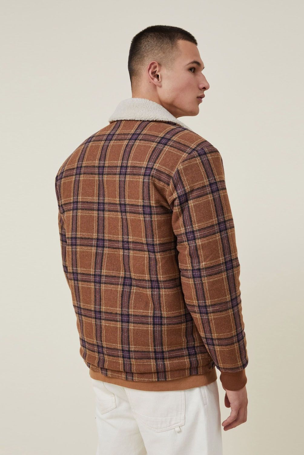 COTTON ON - Bomber Chaqueta Cuello Chiporro Hombre Cotton On