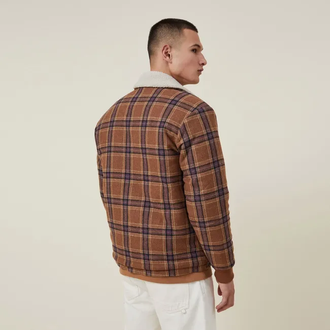 COTTON ON - Bomber Chaqueta Cuello Chiporro Hombre Cotton On