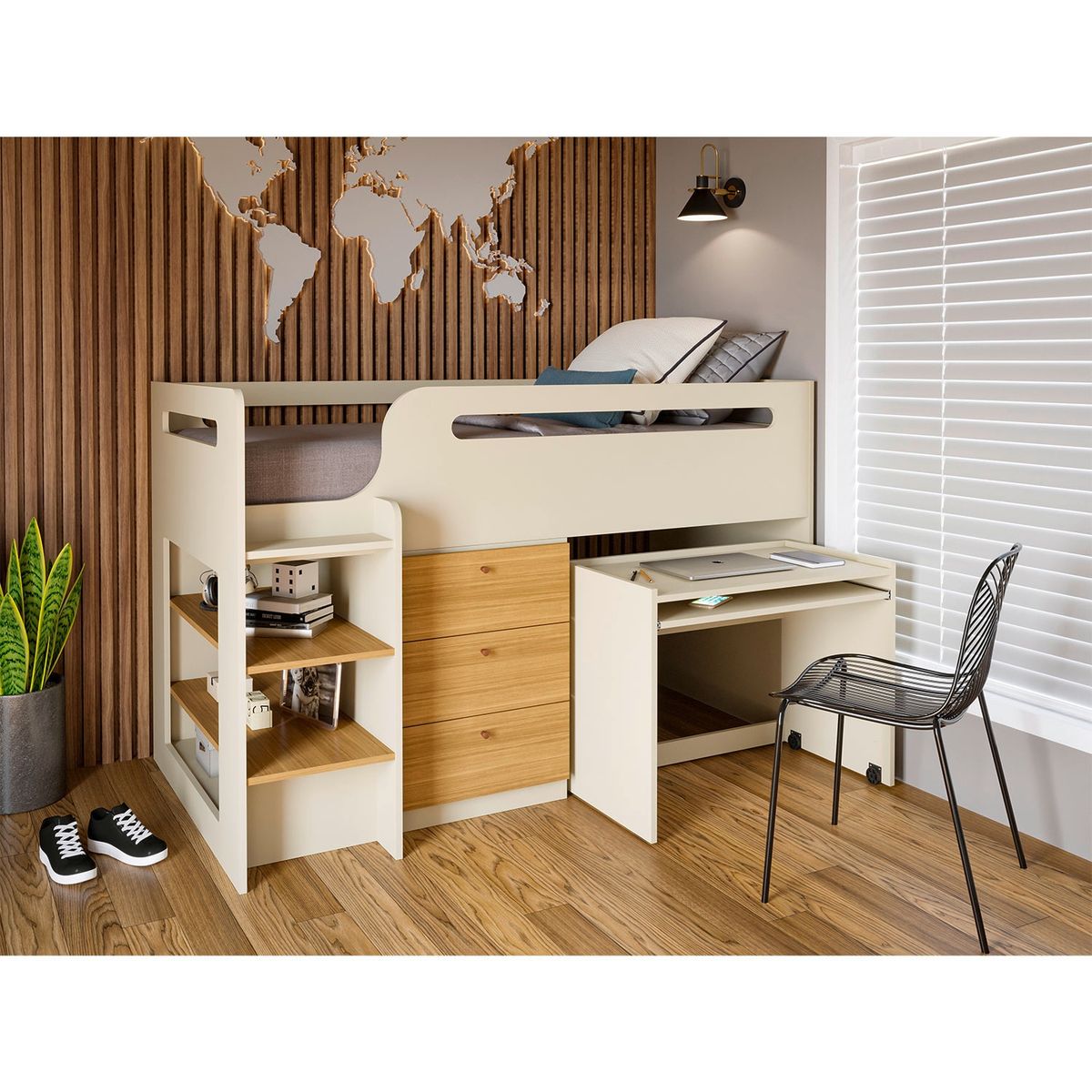 DECOCASA - Cama Bybon Multifuncional 1 Plaza Ow Decocasa