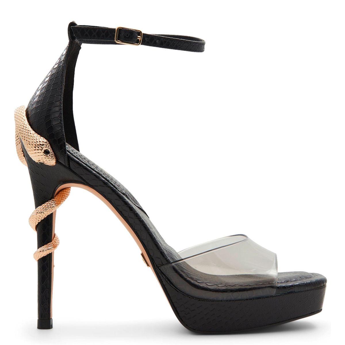 ALDO - Medusa Sandalia Mujer Cuero Negro Aldo