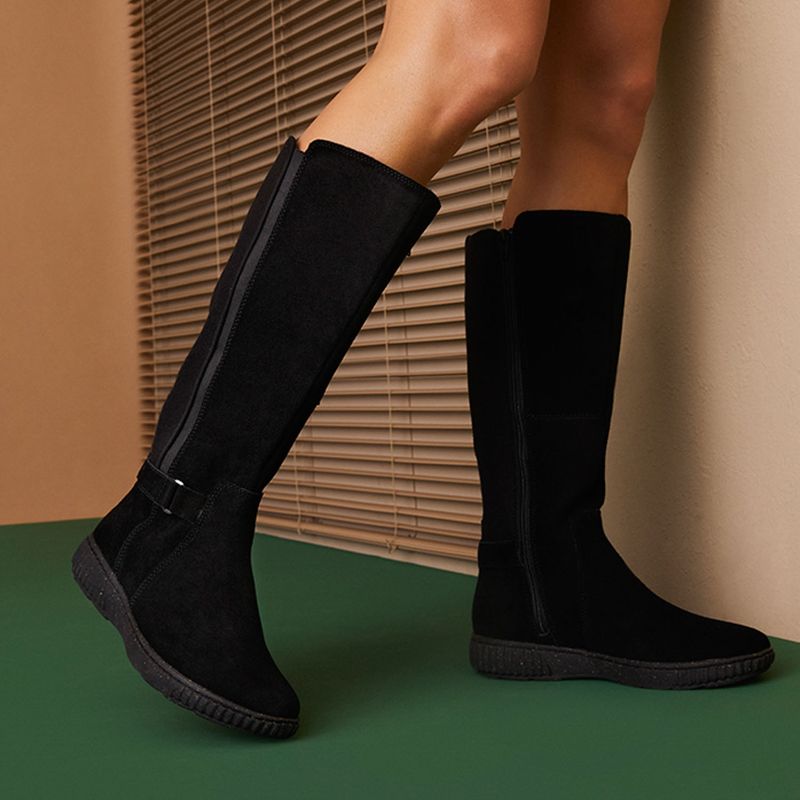 CLARKS - Bota Larga Mujer Cuero Negro Clarks