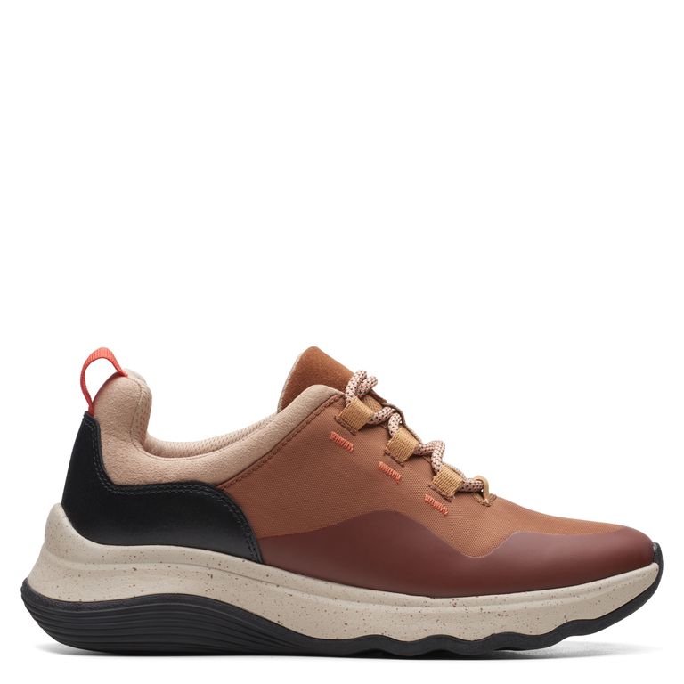 Uomo Clarks Leather Stivaletti Bassi con Lacci Rossdale Medio