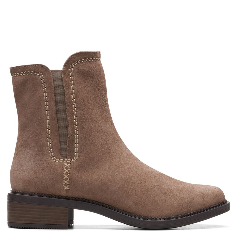 CLARKS - Botín Mujer Cuero Café Clarks