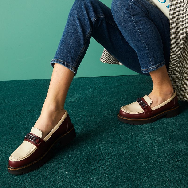 CLARKS - Mocasín Mujer Cuero Multicolor Clarks