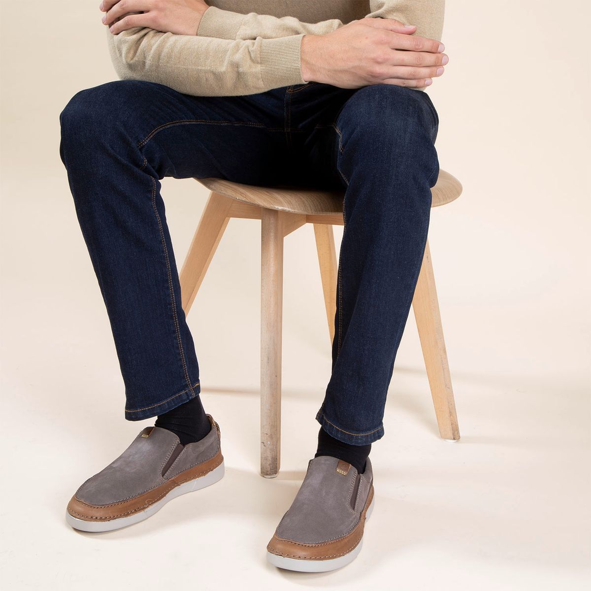 CLARKS - Zapato Casual Hombre Cuero Café Clarks