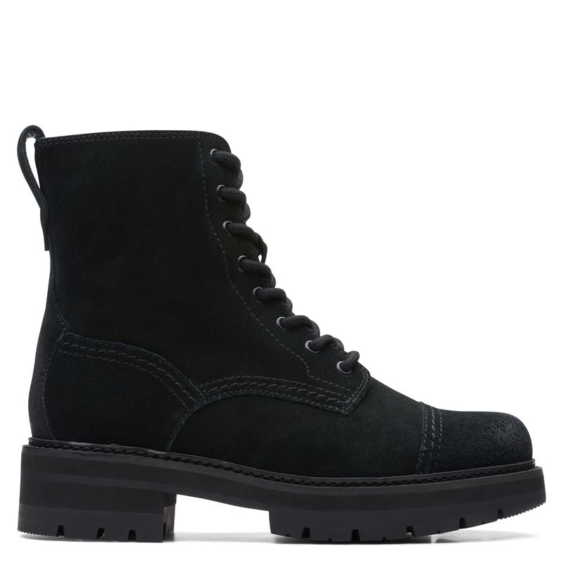 CLARKS - Botín Mujer Cuero Negro Clarks