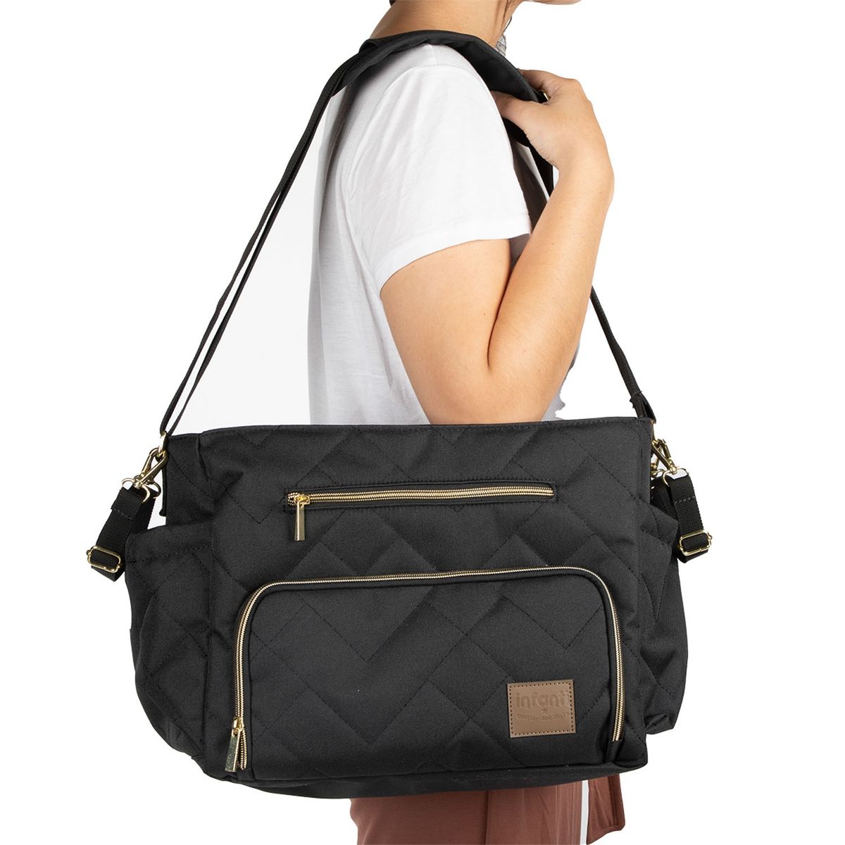 INFANTI - Bolso Motto Gold Negro Infanti