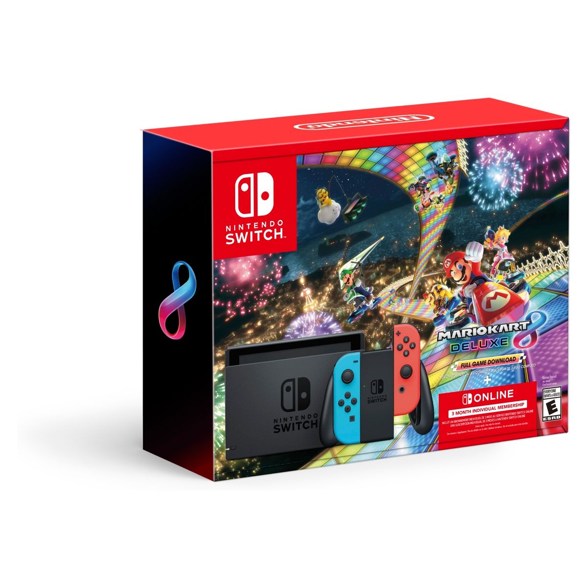 NINTENDO - Consola Nintendo Switch Neon Blue + MK8 Deluxe