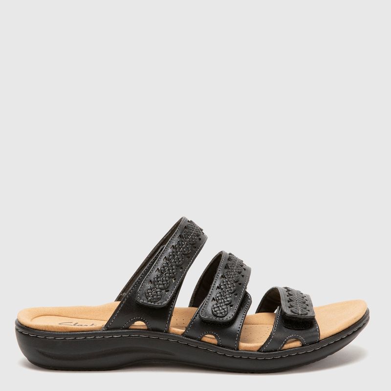 CLARKS - Sandalia Mujer Cuero Negro Clarks