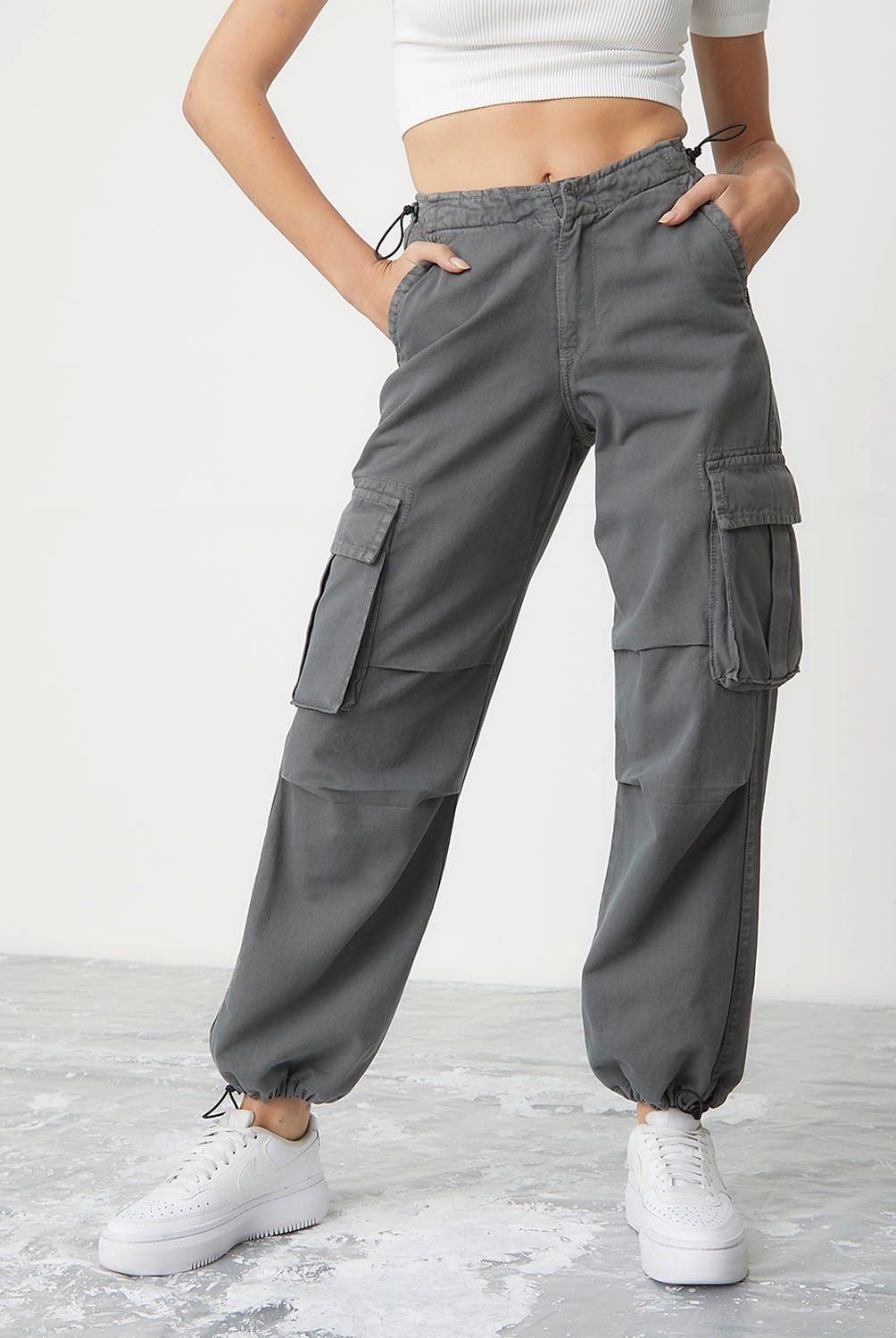 AMERICANINO - Americanino Jeans Cargo Tiro Medio Mujer